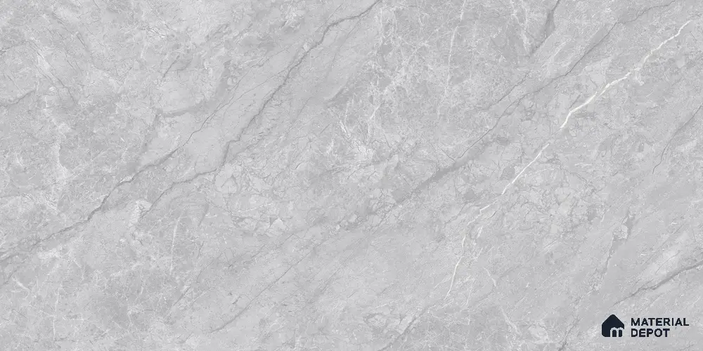 Marble Floor & Wall Tile TL 12288 B Caspio Grey 4 ft x 2 ft Glossy Finish Vitrified Tile - 9 mm | 4 Random Designs