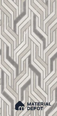 Patterned Wall Tile TL 12217 B Eos Grey Decore 4 ft x 2 ft Policer Finish Vitrified Tile - 9 mm