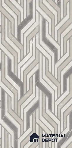 Patterned Wall Tile TL 12217 B Eos Grey Decore 4 ft x 2 ft Policer Finish Vitrified Tile - 9 mm