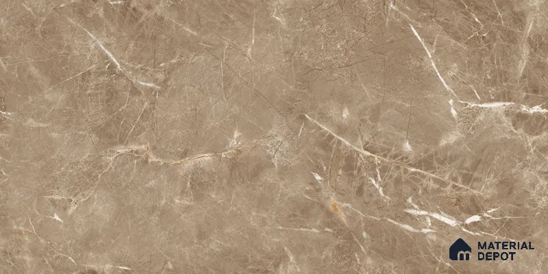Marble Floor & Wall Tile TL 12290 Diva Brown 4 ft x 2 ft Glossy Finish Vitrified Tile - 9 mm | 4 Random Designs