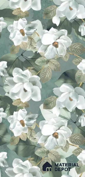 Floral Wall Tile TL 12260 Perky Decore 4 ft x 2 ft Mattcer Glid Finish Vitrified Tile - 9 mm | Suitable for Bathroom, Accent/Feature Wall, Dining Area