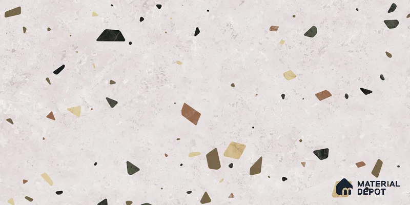 Terrazzo Floor & Wall Tile TL 12262 Marqus Easter 4 ft x 2 ft Carving Matte Finish Vitrified Tile - 9 mm | 4 Random Designs