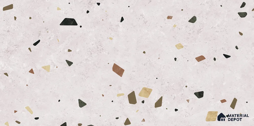 Terrazzo Floor & Wall Tile TL 12262 Marqus Easter 4 ft x 2 ft Carving Matte Finish Vitrified Tile - 9 mm | 4 Random Designs