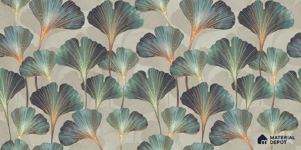 Floral Wall Tile TL 12232 Logas Olive Decore 4 ft x 2 ft Policer Glid Finish Vitrified Tile - 9 mm