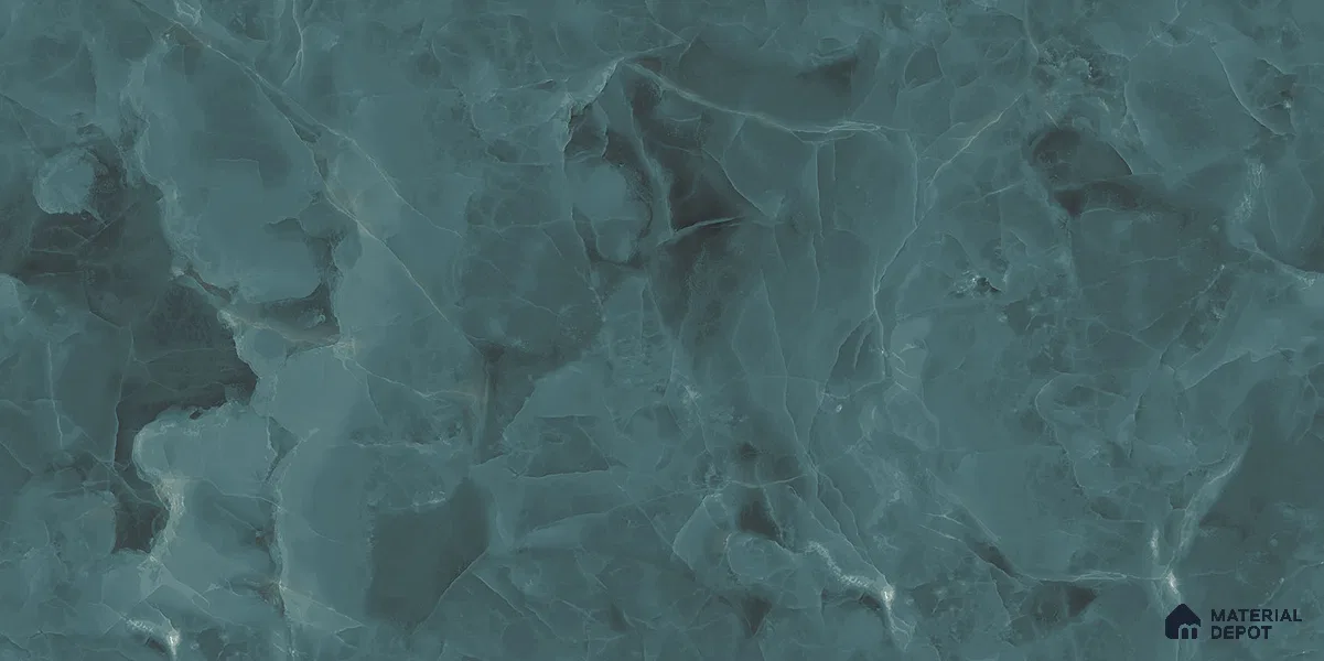 Marble Floor & Wall Tile TL 12282 Echlips Teal 4 ft x 2 ft Endless Vantacer Flow Finish Vitrified Tile - 9 mm | 3 Random Designs