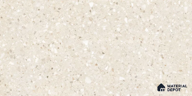 Terrazzo Floor Tile TL 12251 B Arizon Crema 4 ft x 2 ft Matte Finish Vitrified Tile - 9 mm | 5 Random Designs