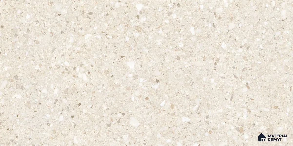 Terrazzo Floor Tile TL 12251 B Arizon Crema 4 ft x 2 ft Matte Finish Vitrified Tile - 9 mm | 5 Random Designs