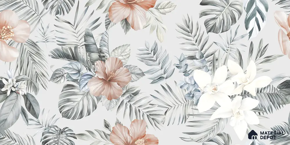 Floral Wall Tile TL 12258 Differ Decore 4 ft x 2 ft Mattcer Glid Finish Vitrified Tile - 9 mm