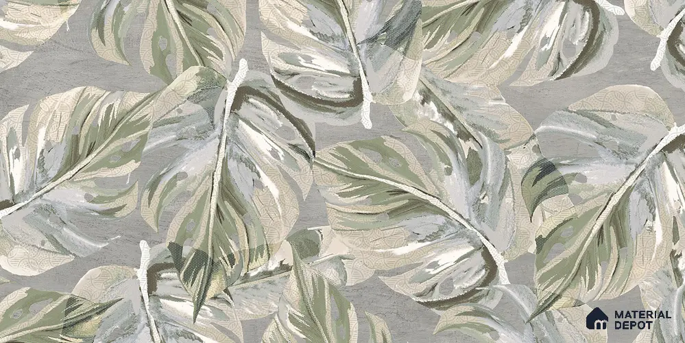 Tropical Wall Tile TL 12235 Cementine Decore Forest 4 ft x 2 ft Shapecer Mist Finish Vitrified Tile - 9 mm