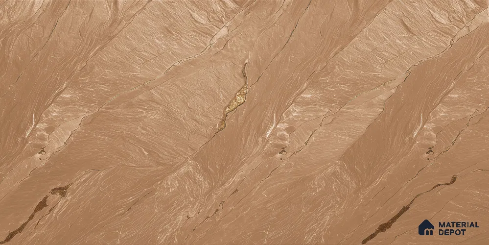 Marble Floor & Wall Tile TL 12267 Dunescape Brown 4 ft x 2 ft Matte + (Glossy Granula/Glue) Finish Vitrified Tile - 9 mm | 3 Random Designs