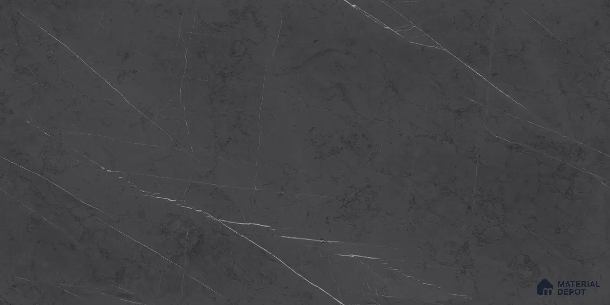 Black Marble Wall & Floor Tile TL 07062 5.2 ft x 2.6 ft Vitrified Glossy Finish - 9 mm | | Suitable for Living Room, Bedroom, Bathroom