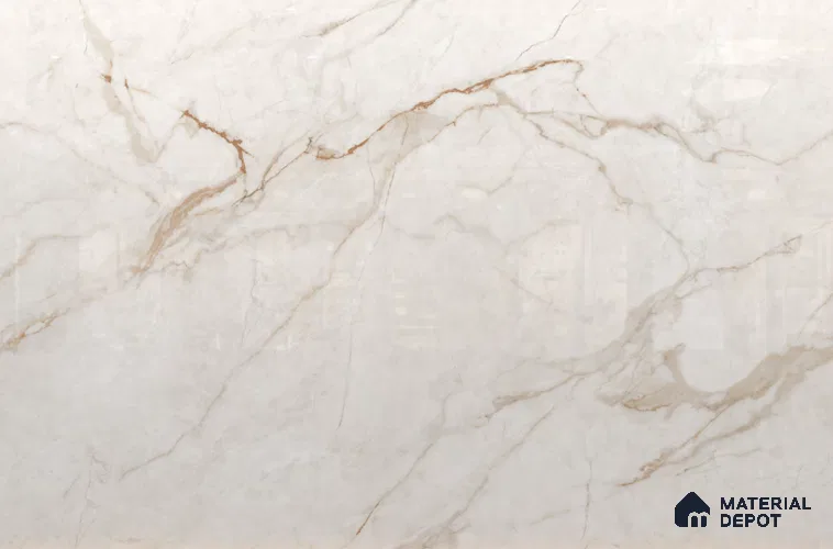Large Formate Marble Floor & Wall Tile TL 11477 B Nova Calacatta 6 ft x 4 ft Vitrified Lush Finish - 9 mm | 6 Random Design | Suitable for Living Room, Bedroom, Dining & Office