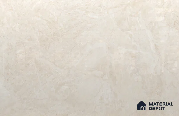 Large Formate Marble Floor & Wall Tile TL 11490 Celion Crema 6 ft x 4 ft Vitrified Glossy Finish - 9 mm | 4 Random Design | Suitable for Living Room, Bedroom, Dining & Office