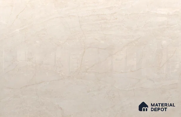 Large Formate Marble Floor & Wall Tile TL 11501 B Seabrezz Ivory 6 ft x 4 ft Vitrified Glossy Finish - 9 mm | 4 Random Design | Suitable for Living Room, Bedroom, Dining & Office