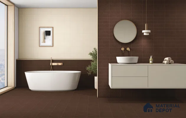 Subway Floor & Wall Tile TL 11527 AO Levels Plum 8 inc x 8 inc Vitrified Whitebody Digimatt Finish - 8.5 mm | Suitable for Kitchen & Bathroom | Minimum 3 mm Spacer is Mandatory
