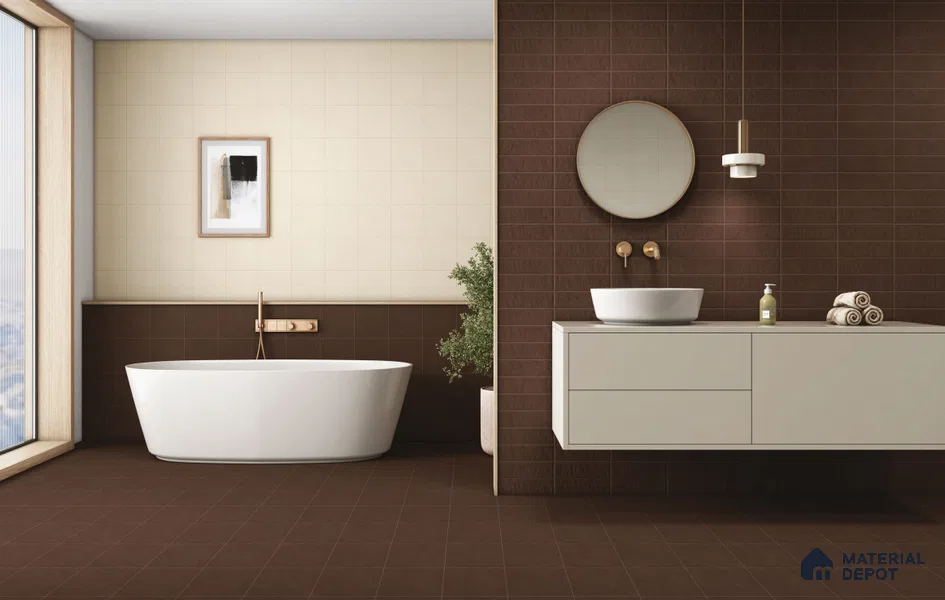 Subway Floor & Wall Tile TL 11527 AO Levels Plum 8 inc x 8 inc Vitrified Whitebody Digimatt Finish - 8.5 mm | Suitable for Kitchen & Bathroom | Minimum 3 mm Spacer is Mandatory