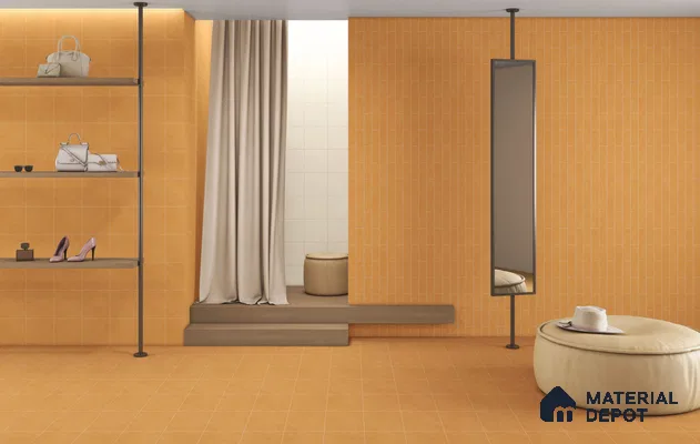 Subway Wall Tile TL 11527 AD Levels Marigold 10 inc x 2 inc Vitrified Whitebody Digimatt Finish - 8.5 mm | Suitable for Kitchen & Bathroom | Minimum 3 mm Spacer is Mandatory