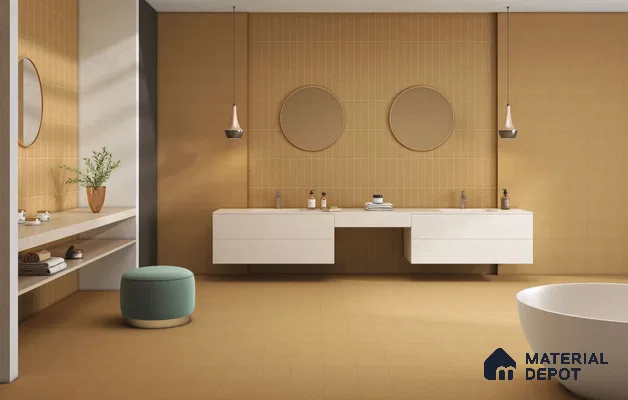 Subway Wall Tile TL 11527 AN Levels Marigold 10 inc x 2 inc Vitrified Whitebody Glossy Finish - 8.5 mm | Suitable for Kitchen & Bathroom | Minimum 3 mm Spacer is Mandatory