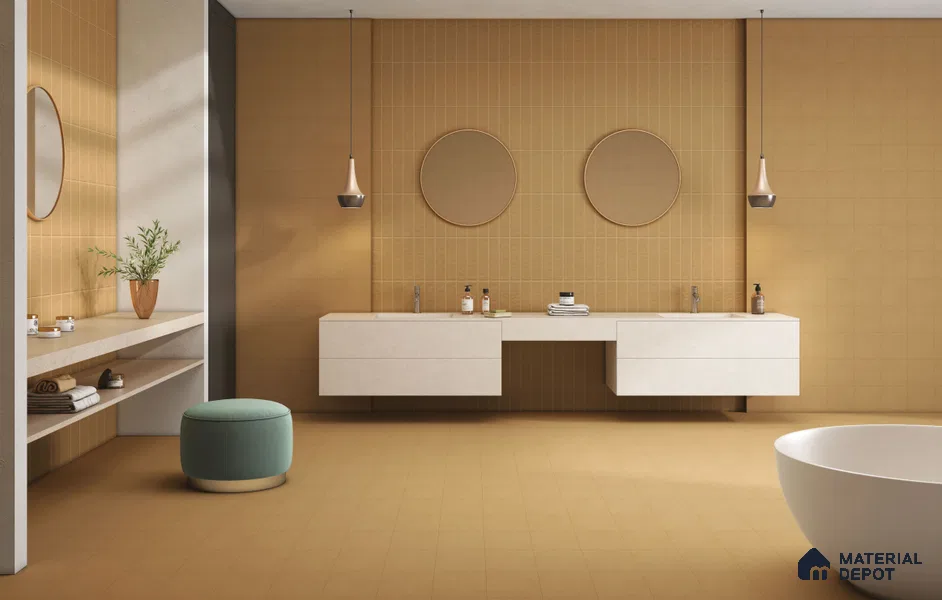 Subway Wall Tile TL 11527 AN Levels Marigold 10 inc x 2 inc Vitrified Whitebody Glossy Finish - 8.5 mm | Suitable for Kitchen & Bathroom | Minimum 3 mm Spacer is Mandatory