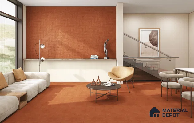Subway Wall Tile TL 11527 AT Levels Red 10 inc x 2 inc Vitrified Whitebody Glossy Finish - 8.5 mm | Suitable for Kitchen & Bathroom | Minimum 3 mm Spacer is Mandatory