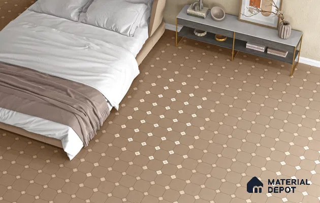 Subway Floor & Wall Tile TL 11526 D Retro Khakhі 8 inc x 8 inc Anti Skid Vitrified Whitebody Digimatt Finish - 8.5 mm | Suitable for Kitchen & Bathroom | Minimum 3 mm Spacer is Mandatory