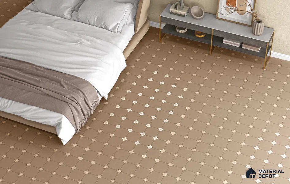 Subway Floor & Wall Tile TL 11526 D Retro Khakhі 8 inc x 8 inc Anti Skid Vitrified Whitebody Digimatt Finish - 8.5 mm | Suitable for Kitchen & Bathroom | Minimum 3 mm Spacer is Mandatory