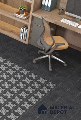 Subway Floor & Wall Tile TL 11518 C Picasso Nero Decor 3 8 inc x 8 inc Anti Skid Vitrified Whitebody Digimatt Finish - 8.5 mm | Suitable for Kitchen & Bathroom | Minimum 3 mm Spacer is Mandatory