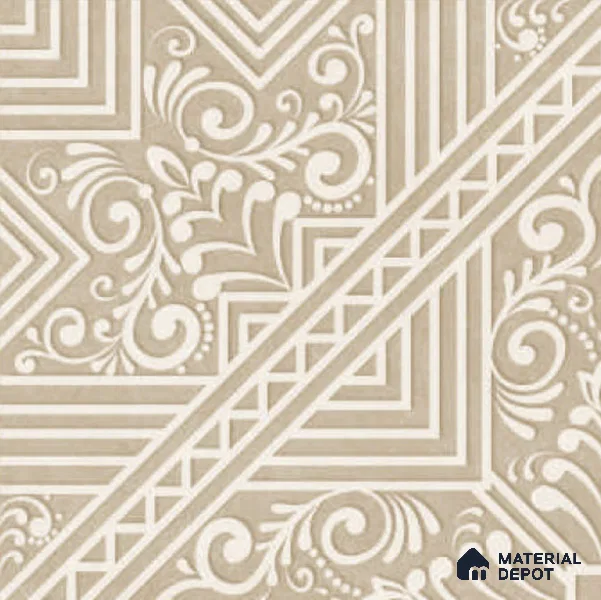 Moroccan Carpet Floor & Wall TL 11517 C Levels Sand Center 8 inc x 8 inc Anti Skid Vitrified Whitebody Digimatt Finish - 8 mm | Suitable for Living Room,Bedroom,Dining & Kitchen | Minimum 3 mm Spacer is Mandatory