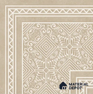 Moroccan Carpet Floor TL 11517 Levels Sand Corner 8 inc x 8 inc Anti Skid Vitrified Whitebody Digimatt Finish - 8 mm | Suitable for Living Room,Bedroom,Dining & Kitchen | Minimum 3 mm Spacer is Mandatory