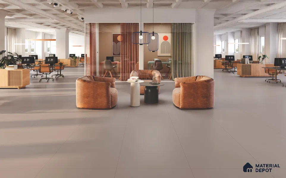 Plain Floor & Wall Tile TL 11513 B Dust 8 ft x 3 ft Fullbody Matte Finish - 15 mm | Suitable for Table Top & Window Frame | Adhesive and Spacers Must be Used During Installation