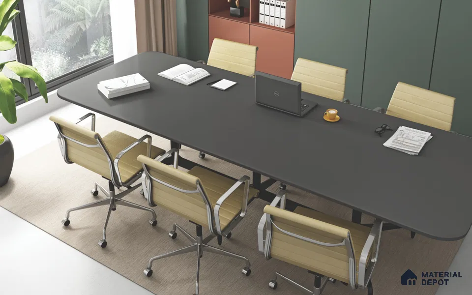 Plain Floor & Wall Tile TL 11513 F Midnight 8 ft x 3 ft Fullbody Matte Finish - 15 mm | Suitable for Table Top & Window Frame | Adhesive and Spacers Must be Used During Installation