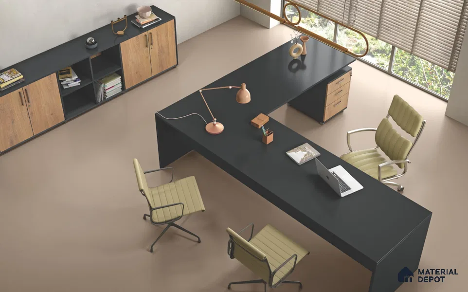 Plain Floor & Wall Tile TL 11513 H Oxford 8 ft x 3 ft Fullbody Matte Finish - 15 mm | Suitable for Table Top & Window Frame | Adhesive and Spacers Must be Used During Installation