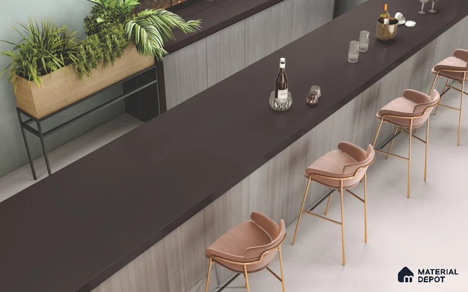 Plain Floor & Wall Tile TL 11513 I Panther 8 ft x 3 ft Fullbody Matte Finish - 15 mm | Suitable for Table Top & Window Frame | Adhesive and Spacers Must be Used During Installation