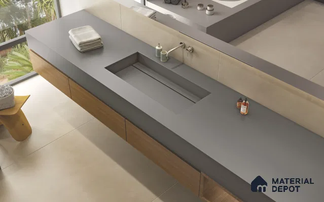 Plain Floor & Wall Tile TL 11513 C Pastel 8 ft x 3 ft Fullbody Matte Finish - 15 mm | Suitable for Table Top & Window Frame | Adhesive and Spacers Must be Used During Installation