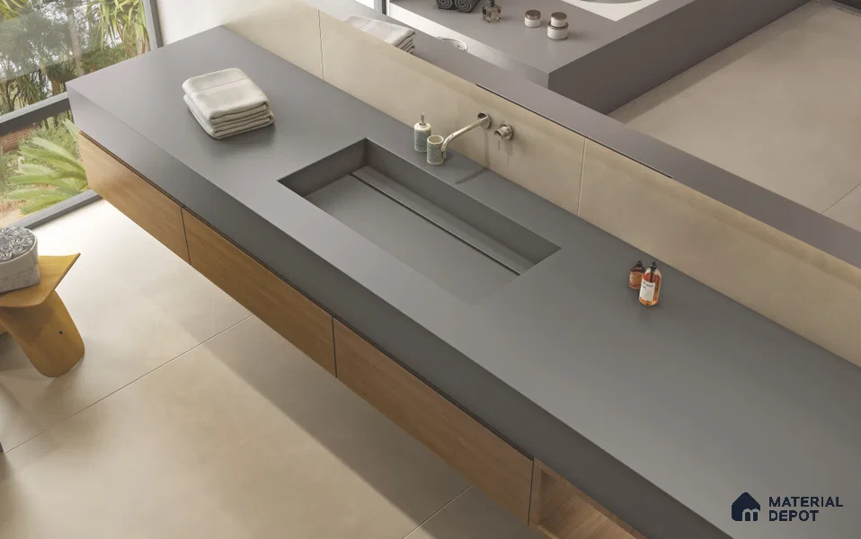 Plain Floor & Wall Tile TL 11513 C Pastel 8 ft x 3 ft Fullbody Matte Finish - 15 mm | Suitable for Table Top & Window Frame | Adhesive and Spacers Must be Used During Installation