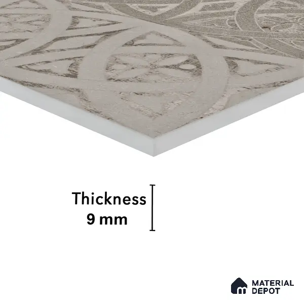 Carving Wall Tile TL 05457 B Neolith Grey Decor 2 ft x 4 ft Vitrified Rustic Carving Matte Finish - 9 mm | 4 Random Design | Suitable for Living Room, Bedroom, Bathroom, Kitchen