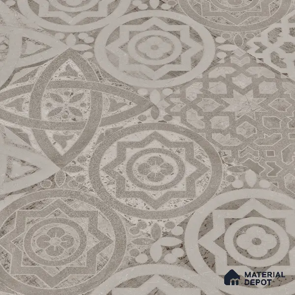 Carving Wall Tile TL 05457 B Neolith Grey Decor 2 ft x 4 ft Vitrified Rustic Carving Matte Finish - 9 mm | 4 Random Design | Suitable for Living Room, Bedroom, Bathroom, Kitchen