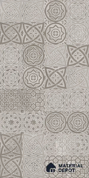 Carving Wall Tile TL 05457 B Neolith Grey Decor 2 ft x 4 ft Vitrified Rustic Carving Matte Finish - 9 mm | 4 Random Design | Suitable for Living Room, Bedroom, Bathroom, Kitchen