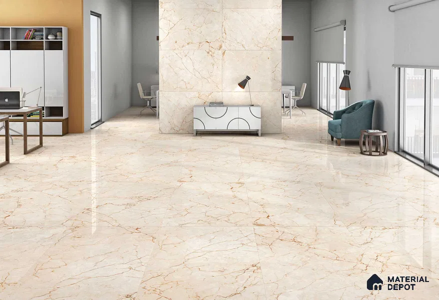 Carving Floor & Wall Tile TL 05614 Gravier Rosalia 2 ft x 4 ft Vitrified Carving Matte Finish - 9 mm | 6 Random Design | Suitable for Living Room, Bedroom, Bathroom