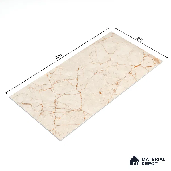 Carving Floor & Wall Tile TL 05614 Gravier Rosalia 2 ft x 4 ft Vitrified Carving Matte Finish - 9 mm | 6 Random Design | Suitable for Living Room, Bedroom, Bathroom