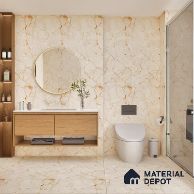 Carving Floor & Wall Tile TL 05614 Gravier Rosalia 2 ft x 4 ft Vitrified Carving Matte Finish - 9 mm | 6 Random Design | Suitable for Living Room, Bedroom, Bathroom