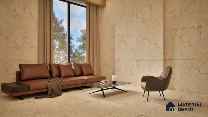 Carving Floor & Wall Tile TL 05614 Gravier Rosalia 2 ft x 4 ft Vitrified Carving Matte Finish - 9 mm | 6 Random Design | Suitable for Living Room, Bedroom, Bathroom