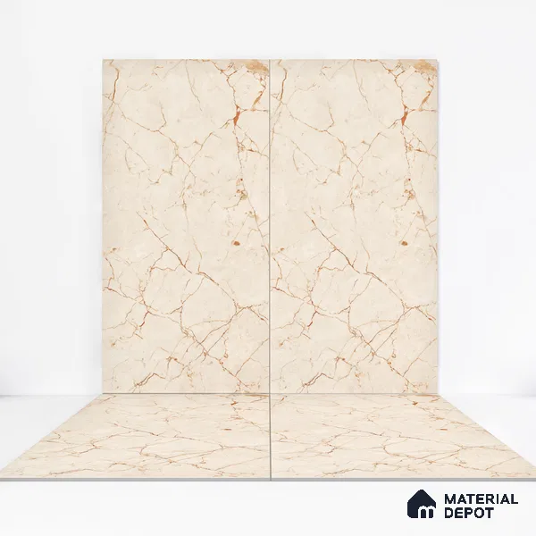 Carving Floor & Wall Tile TL 05614 Gravier Rosalia 2 ft x 4 ft Vitrified Carving Matte Finish - 9 mm | 6 Random Design | Suitable for Living Room, Bedroom, Bathroom