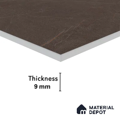Carving Floor & Wall Tile TL 05612 B Gravier Subtle Choco 2 ft x 4 ft Vitrified Rustic Carving Matte Finish - 9 mm | 6 Random Design | Suitable for Living Room, Bedroom, Bathroom (Sample)