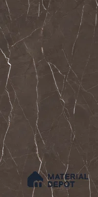 Carving Floor & Wall Tile TL 05612 B Gravier Subtle Choco 2 ft x 4 ft Vitrified Rustic Carving Matte Finish - 9 mm | 6 Random Design | Suitable for Living Room, Bedroom, Bathroom (Sample)