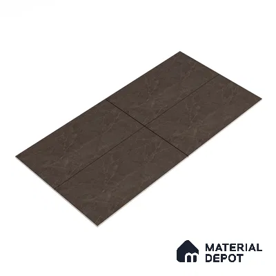 Carving Floor & Wall Tile TL 05612 B Gravier Subtle Choco 2 ft x 4 ft Vitrified Rustic Carving Matte Finish - 9 mm | 6 Random Design | Suitable for Living Room, Bedroom, Bathroom (Sample)