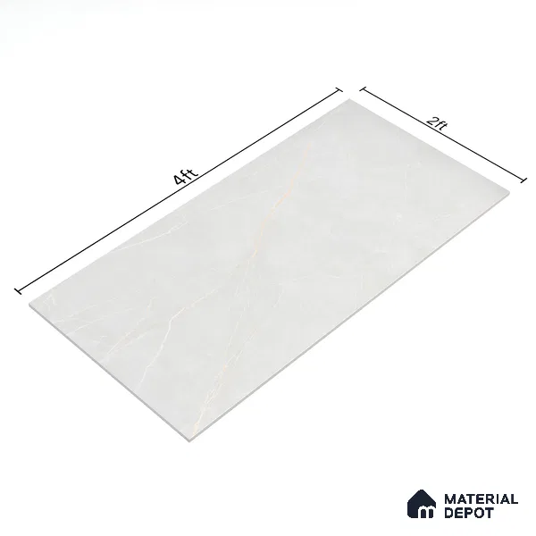 Carving Floor & Wall Tile TL 05612 D Gravier Subtle Bianco 2 ft x 4 ft Vitrified Rustic Carving Matte Finish - 9 mm | 6 Random Design | Suitable for Living Room, Bedroom, Bathroom (Sample)