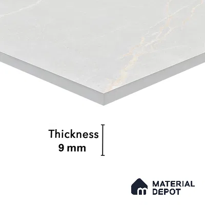 Carving Floor & Wall Tile TL 05612 D Gravier Subtle Bianco 2 ft x 4 ft Vitrified Rustic Carving Matte Finish - 9 mm | 6 Random Design | Suitable for Living Room, Bedroom, Bathroom (Sample)