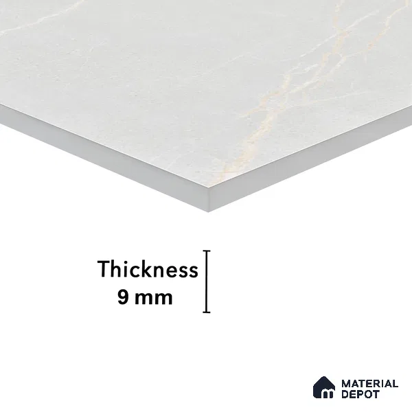 Carving Floor & Wall Tile TL 05612 D Gravier Subtle Bianco 2 ft x 4 ft Vitrified Rustic Carving Matte Finish - 9 mm | 6 Random Design | Suitable for Living Room, Bedroom, Bathroom (Sample)