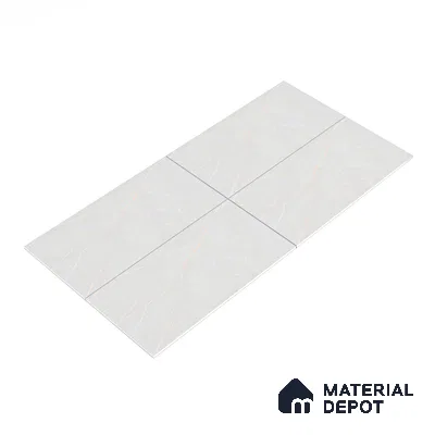 Carving Floor & Wall Tile TL 05612 D Gravier Subtle Bianco 2 ft x 4 ft Vitrified Rustic Carving Matte Finish - 9 mm | 6 Random Design | Suitable for Living Room, Bedroom, Bathroom (Sample)